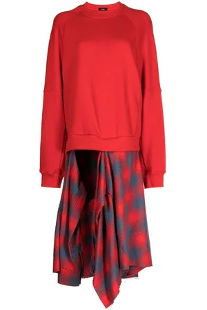 GOEN.J Layered shirt-panel sweatshirt