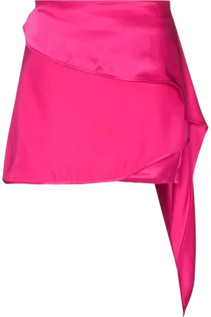 The Attico drape-detail mini skirt - Pink