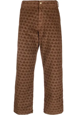 ERL Graphic-print corduroy trousers
