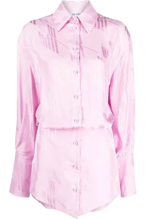The Attico Satin-effect shirt dress