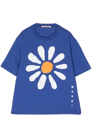 Marni Daisy-print Patch-pocket Shirt in Orange for Men