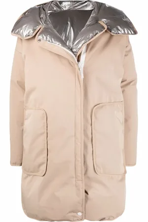 YVES SALOMON Padded metallic-lined jacket