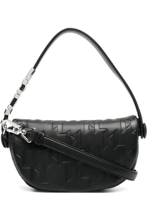 ALAÏA Demi Lune studded laser-cut leather shoulder bag, Sale up to 70% off