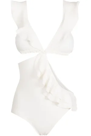 CLUBE BOSSA Ruffled cut-out swimsuit