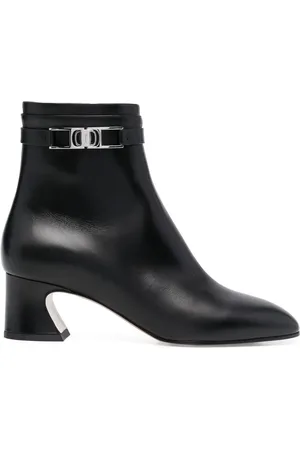 Salvatore Ferragamo Vara chain leather ankle boots