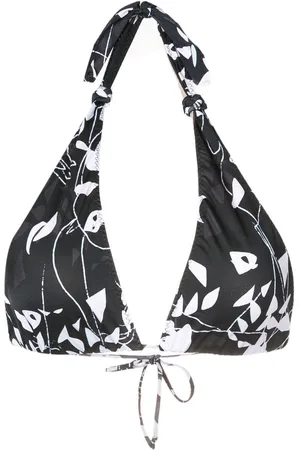 CLUBE BOSSA Halterneck abstract-pattern bikini-top