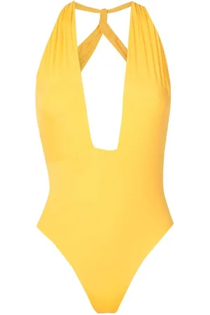 CLUBE BOSSA Amarelo v-neck swimsuit