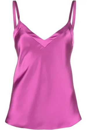 BLANCA V-neck satin top