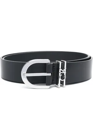 Calvin Klein Logo-lettering leather belt