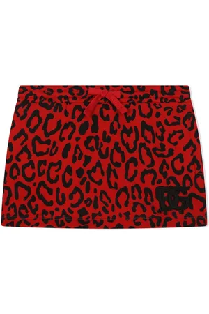 Dolce & Gabbana Logo-detail leopard-print skirt