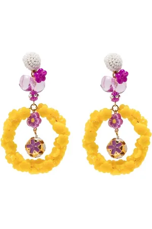 AMIR SLAMA Floral appliqu?? drop earrings