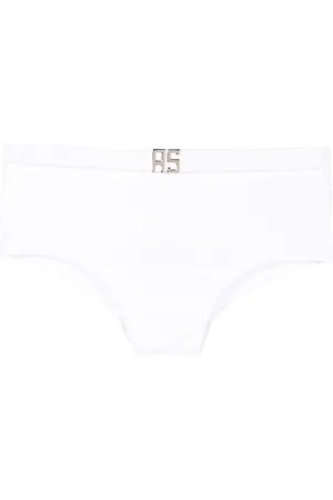 AMIR SLAMA Textured logo-plaque swimming trunks