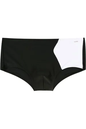 AMIR SLAMA Two-tone slip-on swim shorts