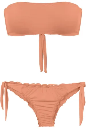AMIR SLAMA Gathered-detailing bandeau bikini