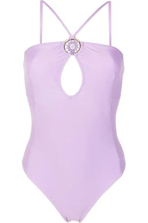 AMIR SLAMA Crochet-knit halterneck swimsuit