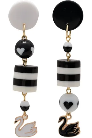 AMIR SLAMA Swan charm drop earrings