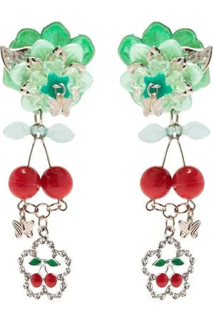 AMIR SLAMA Cherry-motif statement drop earrings