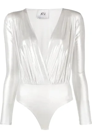 Atu Body Couture crossover-neck Velvet Bodysuit - Farfetch