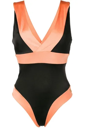 Brigitte Panelled V-back swimsuit