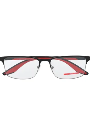 Prada Logo-plaque square-frame glasses