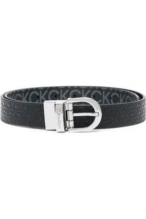 Calvin Klein Engraved-logo buckle belt