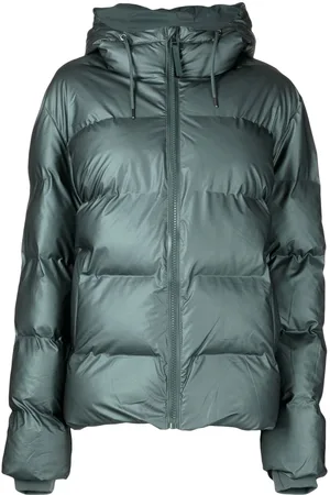 Rains Metallic-sheen puffer jacket