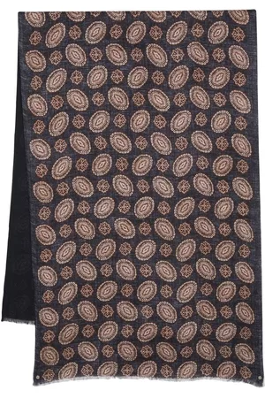 DELL'OGLIO Men Scarves - Two-toned patterned scarf