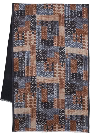 DELL'OGLIO Men Scarves - Patchwork-patterned scarf