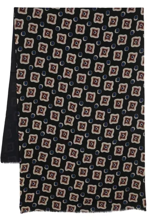 DELL'OGLIO Men Scarves - Two-tone patterned scarf