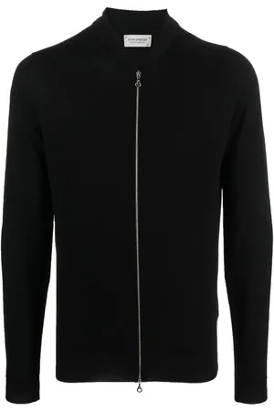 JOHN SMEDLEY Front-zip fastening knit cardigan