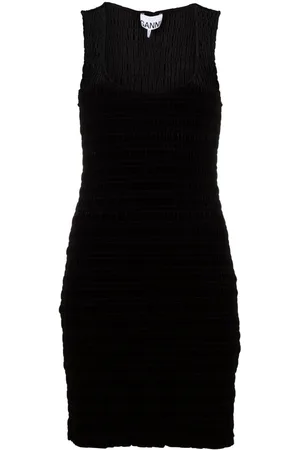 Ganni Scoop-neck sleeveless dress