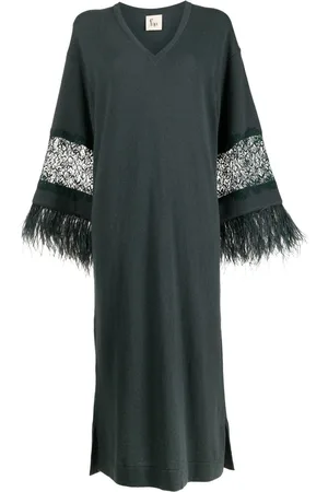 Paula Floral-lace detail knitted dress