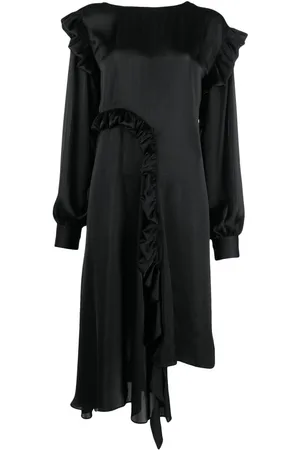 REMAIN Ruffled long-sleeved maxi dress