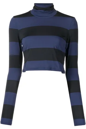 Cynthia Rowley Striped roll-neck top