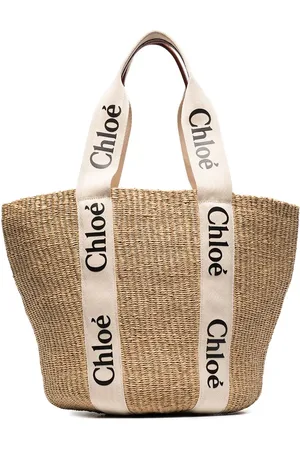 Chloé Large Woody logo-strap tote bag
