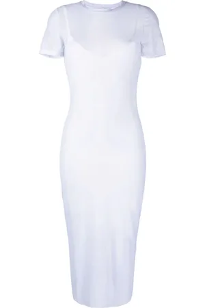 Patrizia Pepe Tulle short sleeve midi dress
