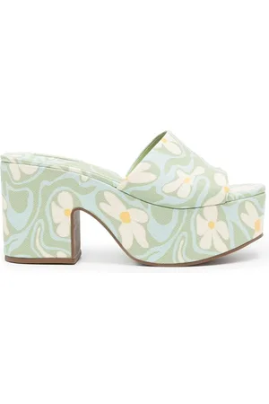 Larroude Floral-print platform mules