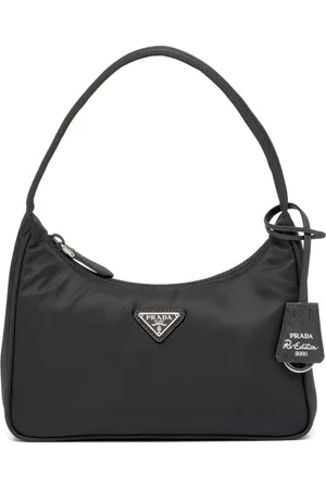 Buy Prada Women's Black Tessuto Nylon Soft Calf Handbag 1BA173 Online at  desertcartINDIA