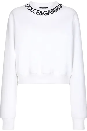 Dolce & Gabbana Logo-embroidered cropped sweatshirt