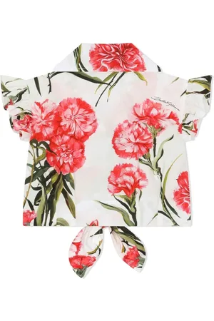 Dolce & Gabbana Floral-print ruffled blouse