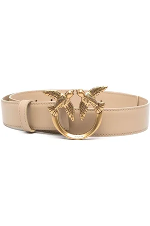 Pinko Love-buckle leather belt