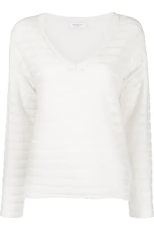 Fabiana Filippi Striped V-neck knit jumper
