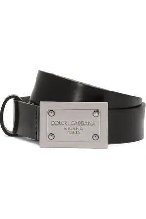 Dolce & Gabbana Logo-tag leather belt
