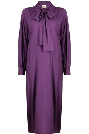Paula Scarf-detail midi dress