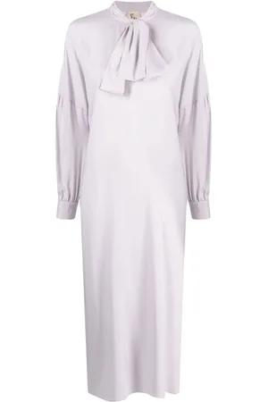 Paula Scarf-detail midi dress