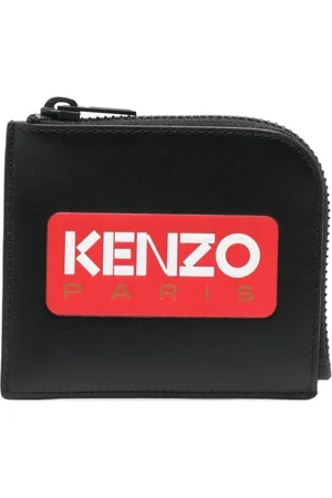 Kenzo Logo-print leather coin purse