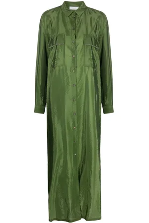 Fabiana Filippi Satin maxi shirtdress