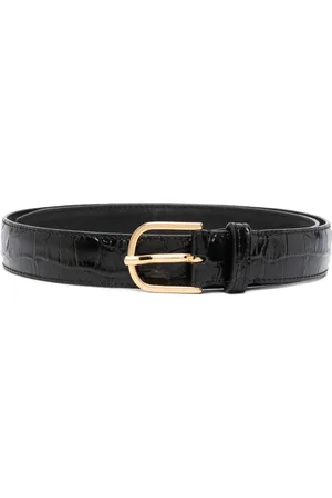 Totême Crocodile-effect leather belt