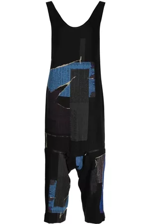 Y'S Women Jumpsuits - Collage-print drop-crotch jumpsuit