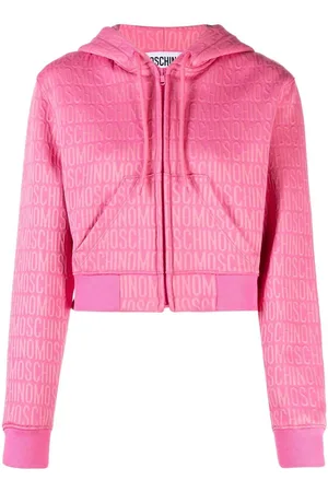 adidas Originals Retro Couture hoodie in brown and pink with monogram print